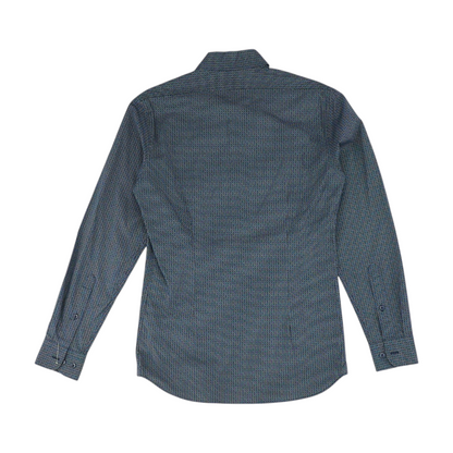 Navy Polka Dot Long Sleeve Button Down