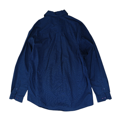 Blue Print Long Sleeve Button Down