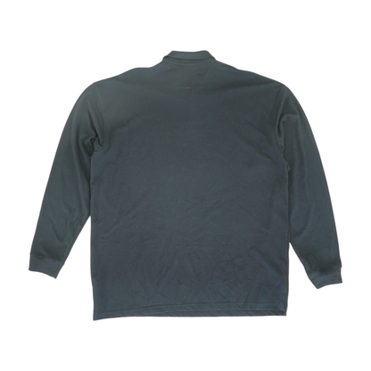 Black Solid Short Sleeve Polo