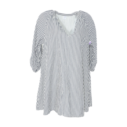 White Striped Mini Dress