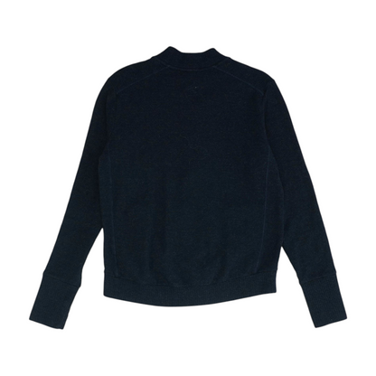Navy Solid Cardigan Sweater