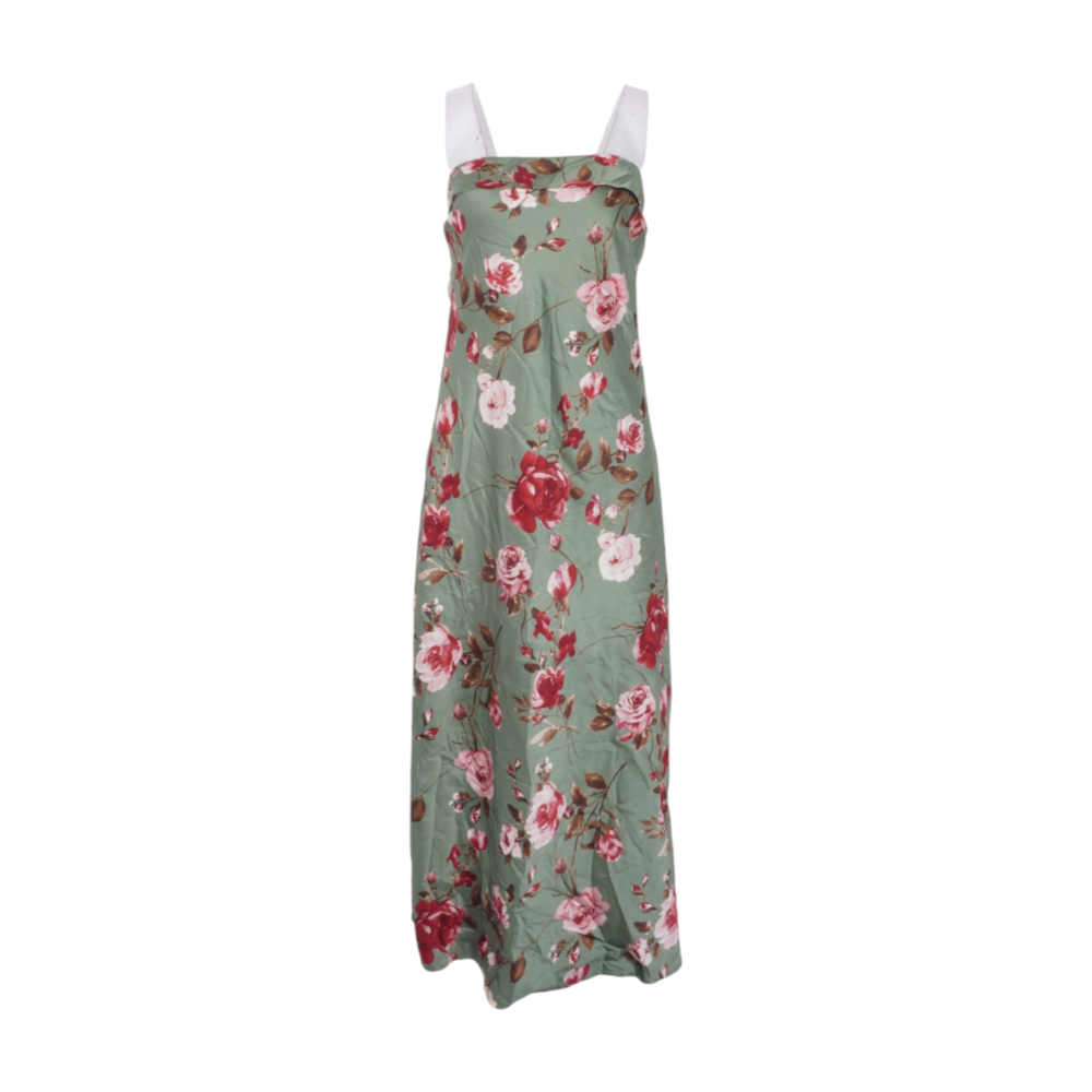 Green Floral Midi Dress