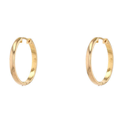 18K Yellow Gold Hoop Earrings