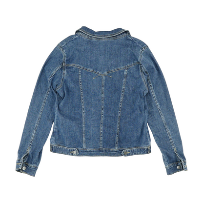 Blue Solid Denim Jacket