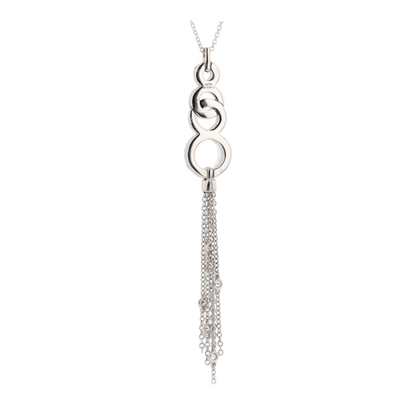 9/10 ctw 18K White Gold Diamond Pendant Necklace