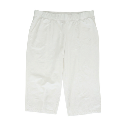 White Solid Active Capris