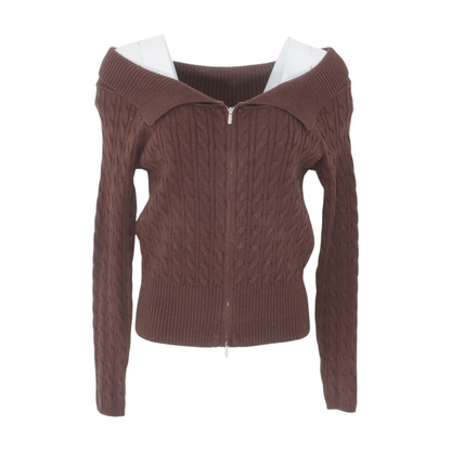 Brown Cardigan Sweater
