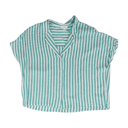Green Striped Button Down