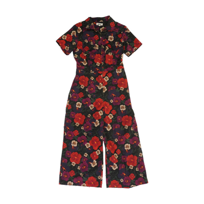 Black Floral Jumpsuit