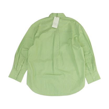 Green Striped Button Down