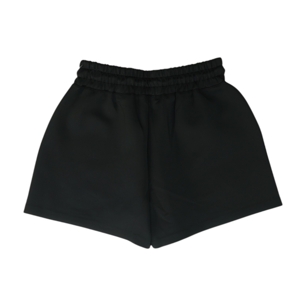 Black Solid Active Shorts