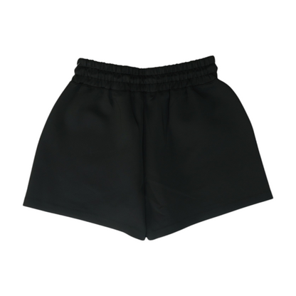 Black Solid Active Shorts