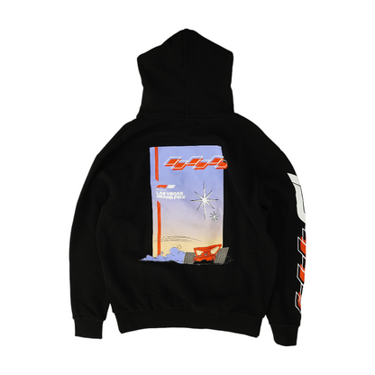 Black Graphic Hoodie Pullover
