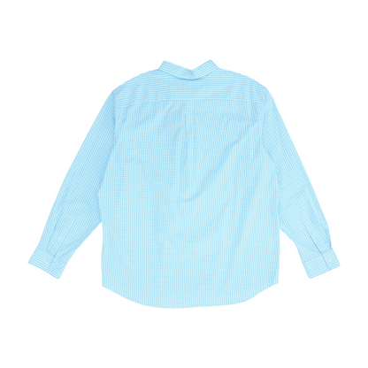 Blue Check Long Sleeve Button Down