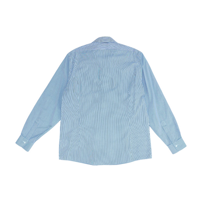 Blue Striped Long Sleeve Button Down