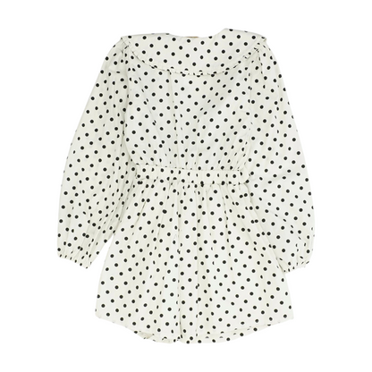 White Polka Dot Romper