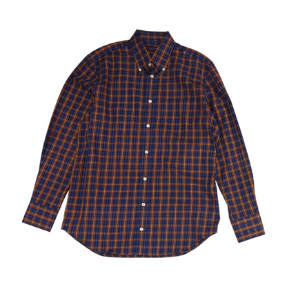 Blue Plaid Long Sleeve Button Down