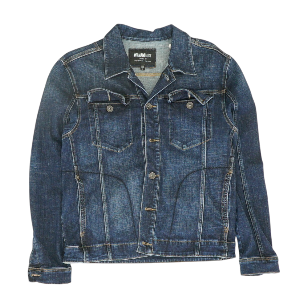 Navy Solid Denim Jacket