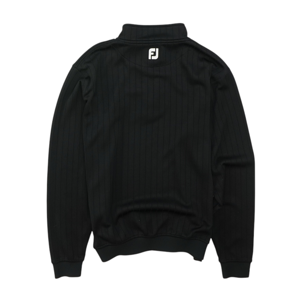 Black Solid 1/4 Zip Pullover