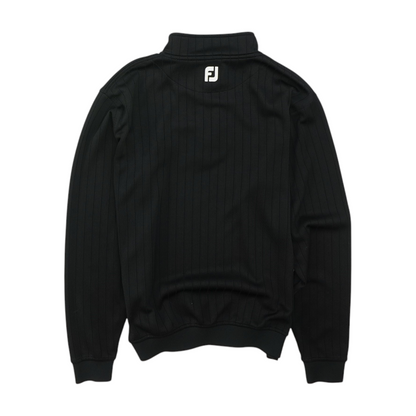 Black Solid 1/4 Zip Pullover