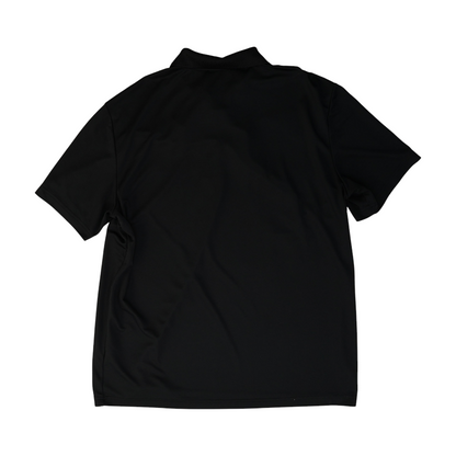 Black Solid Short Sleeve Polo