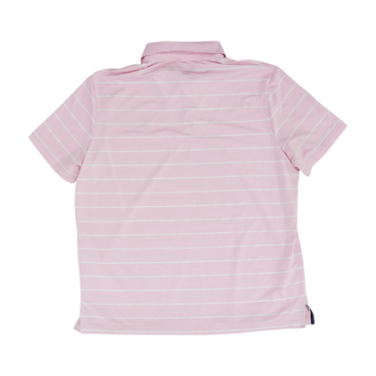 Pink Striped Short Sleeve Polo