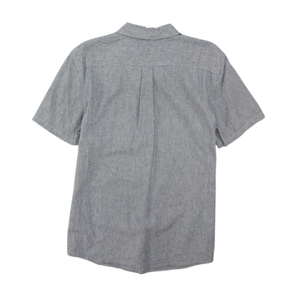 Blue Striped Short Sleeve Button Down