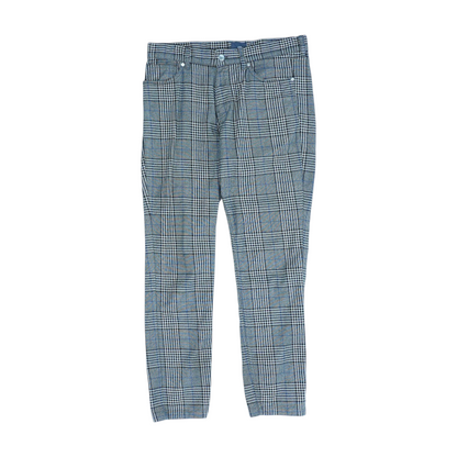 Black Houndstooth Regular Pants