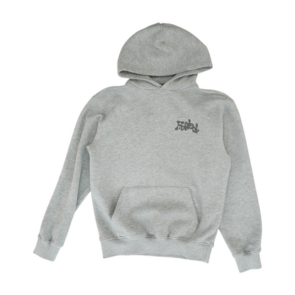 Gray Solid Hoodie Pullover