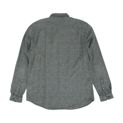 Gray Solid Flannel Button Down