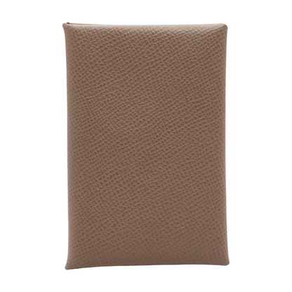 Etoupe Calvi Card Holder in Epsom Calfskin