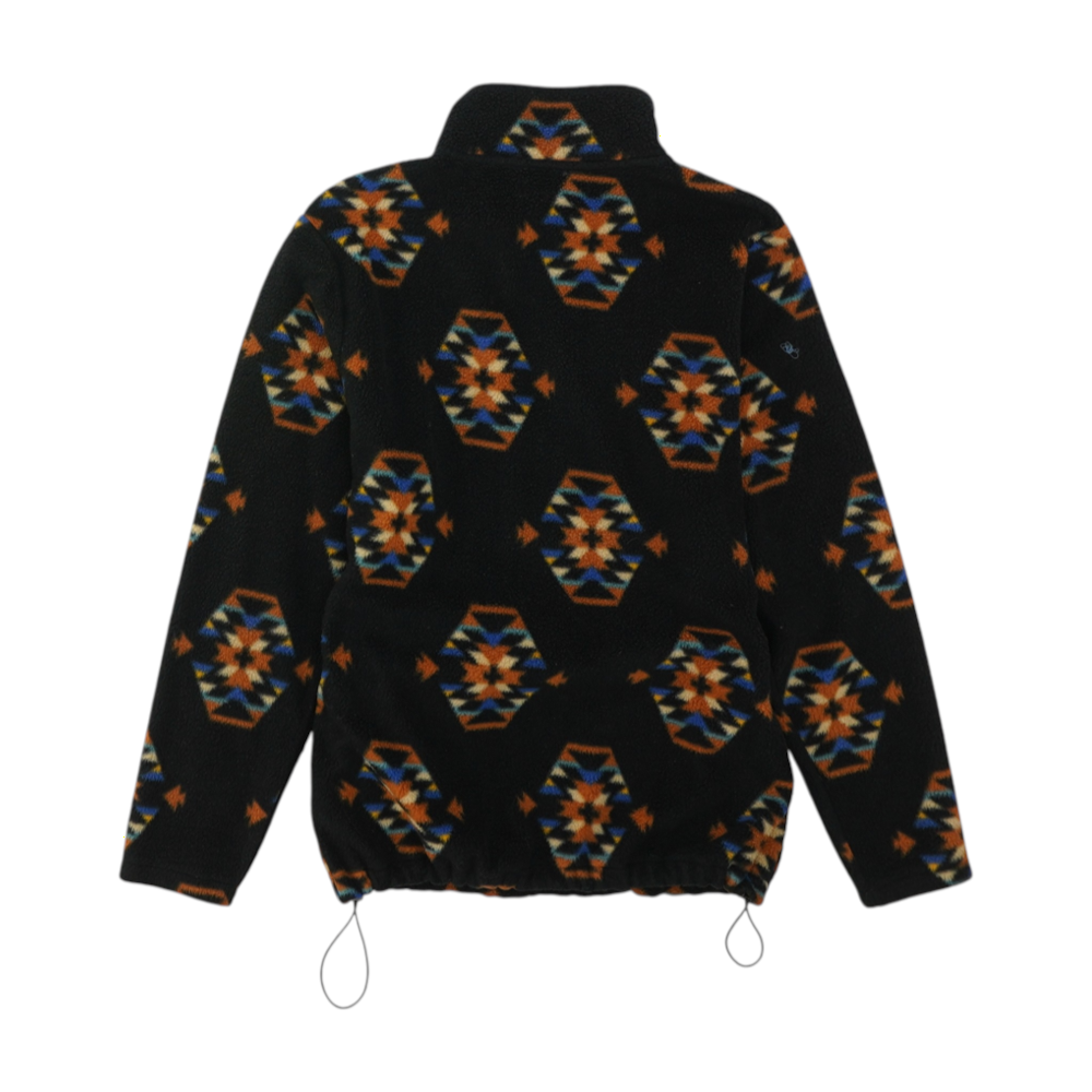 Black Print 1/4 Zip Pullover