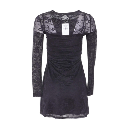Black Floral Mini Dress