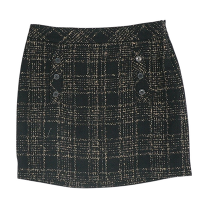 Black Plaid Mini Skirt