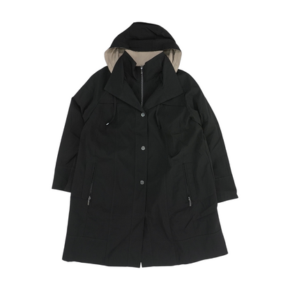Black Color Block Coat