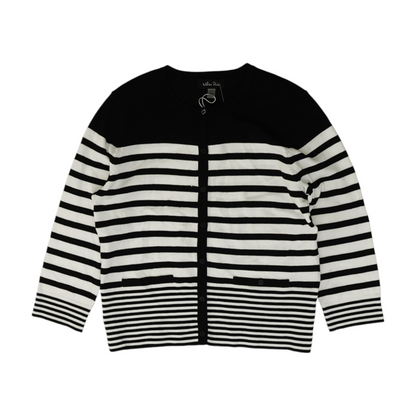 Black Striped Cardigan Sweater