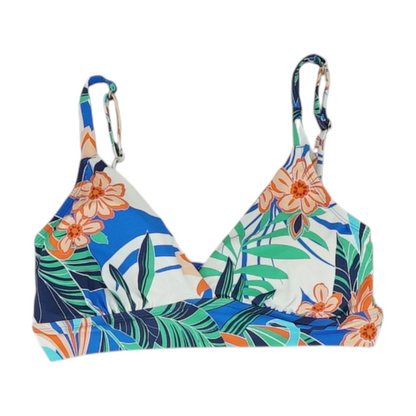 Blue Floral Swim Top