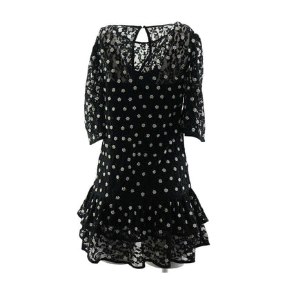 Black Misc Midi Dress