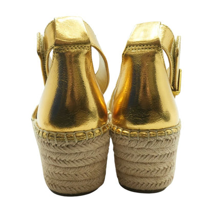 Gold Wedged Sandals
