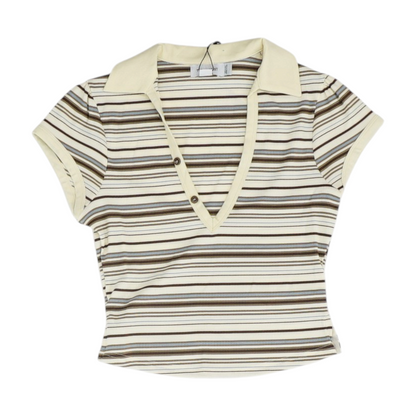 Ivory Striped Blouse