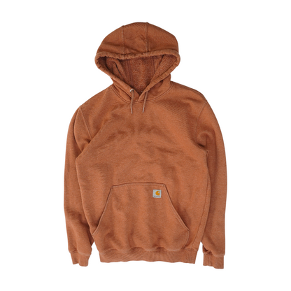Orange Solid Hoodie Pullover