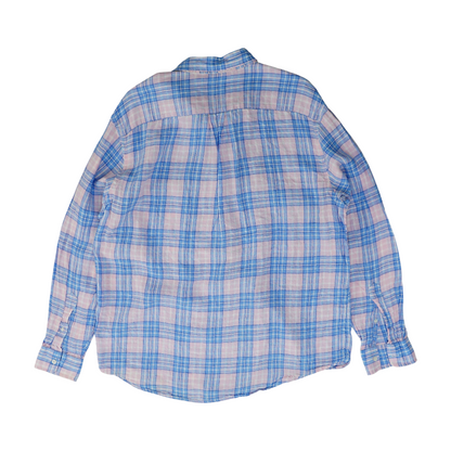 Pink Plaid Long Sleeve Button Down
