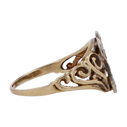 14K Two-Tone Gold Diamond Fashion Ring