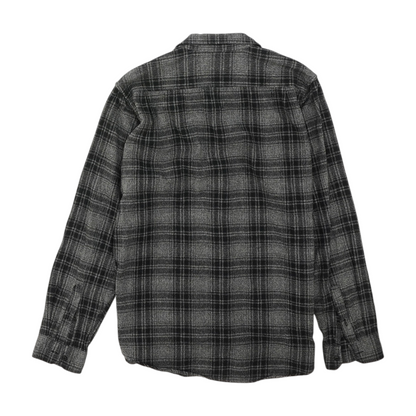 Gray Plaid Flannel Button Down