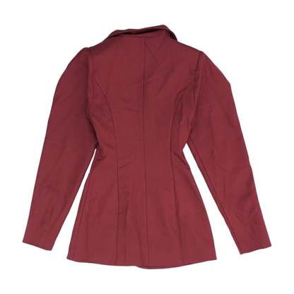 Burgundy Solid Blazer