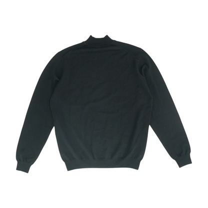 Black Solid Pullover Sweater