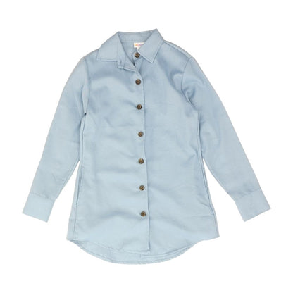 Blue Solid Button Down