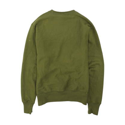 Green Solid Sweatshirt Pullover