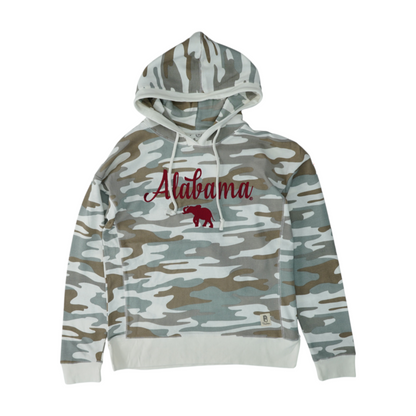 Gray Alabama Crimson Tide Camo Hoodie Pullover