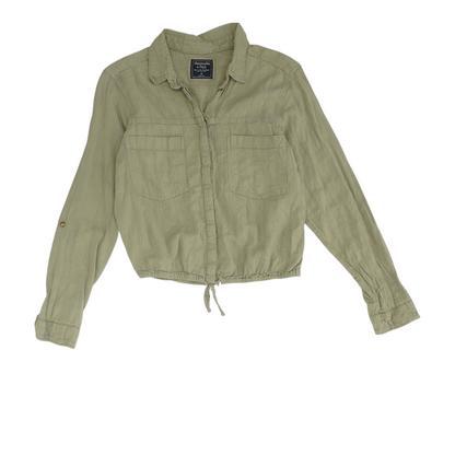 Olive Striped Button Down